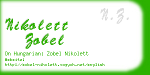 nikolett zobel business card